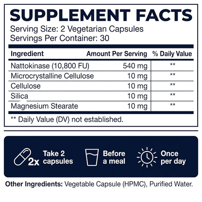 10,800 FU Nattokinase - Clinical-Strength Cardiovascular Protocol